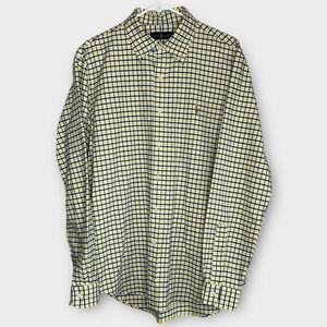 Ralph Lauren Men's Yellow‎ Checkered Long Sleeve Button Down Shirt
